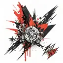 thunder lightning tattoo design idea