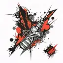 thunder lightning tattoo design idea