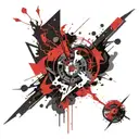 thunder lightning tattoo design idea