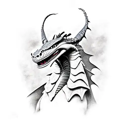 Dragon from how you train your dragon tattoo design idea