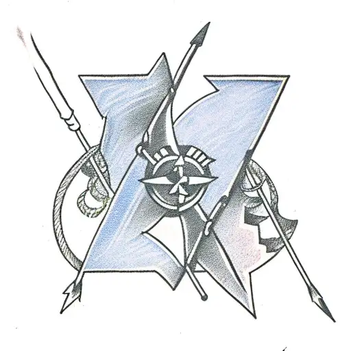 an Arrow from a bow and arrow tattoo design idea