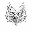 eagle with wings chest tattoo tattoo design idea