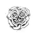 memento mori with skul, roses and a sand clock tattoo design idea