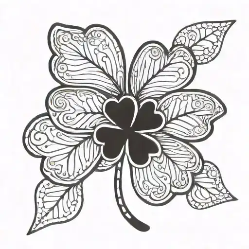 Baldwin 4 leaf clover tattoo design idea