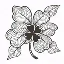 Baldwin 4 leaf clover tattoo design idea