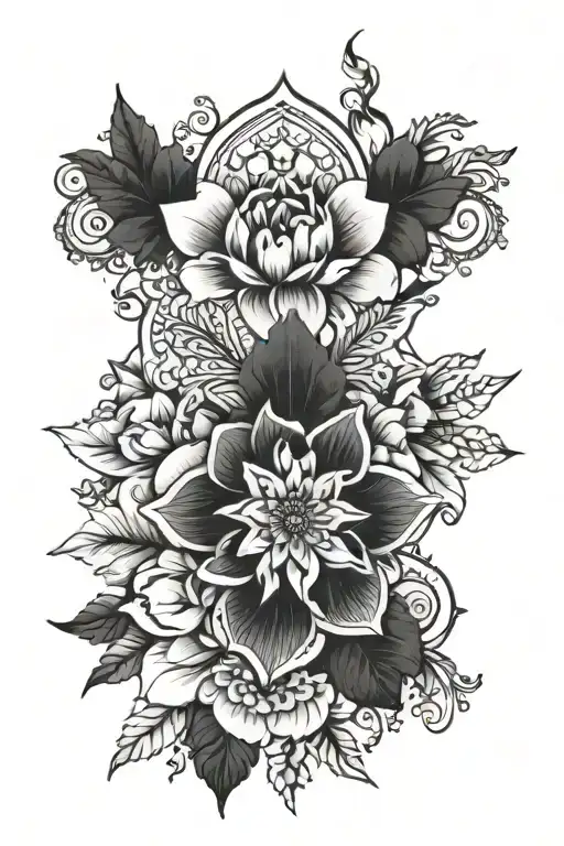 floral mandala design tattoo design idea