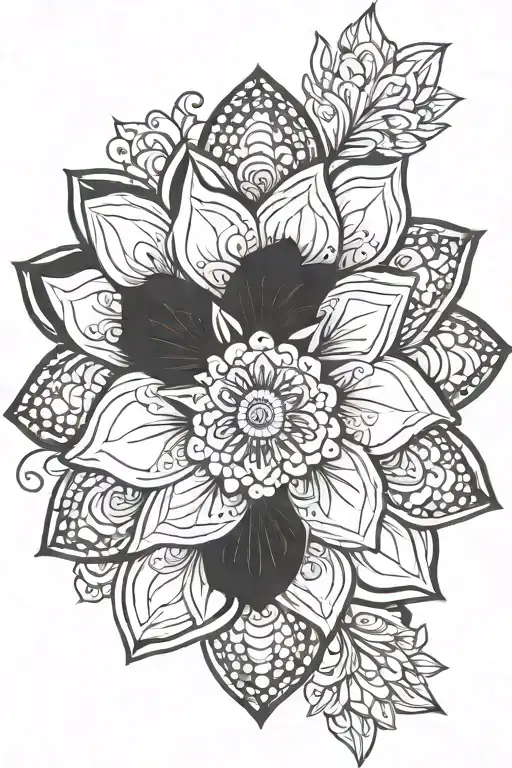 floral mandala design tattoo design idea