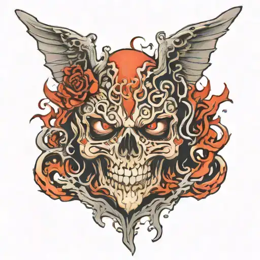 dantes hell chest piece tattoo design idea