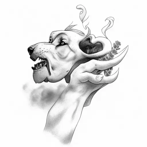 Lavender with a little bit of smoke and masculine tattoo design idea