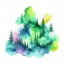 northern lights tattoo design idea