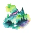 northern lights tattoo design idea