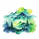 northern lights tattoo design idea