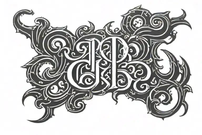 Ordo an chao in old English font  tattoo design idea