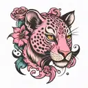 pink panther  tattoo design idea
