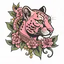 pink panther  tattoo design idea
