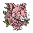 pink panther  tattoo design idea