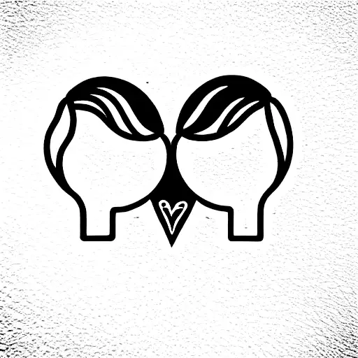 unique tattoo for a lesbian couple that highlights love and respect. the tattoo should be girly and delicate and minimal tattoo design idea