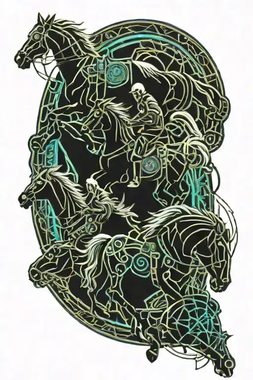 four horsemen of the apocalypse tattoo design idea