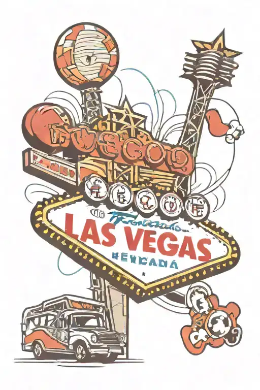 Las Vegas tattoo design idea