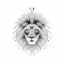 lion human eye  tattoo design idea