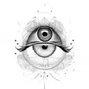 lion human eye  tattoo design idea