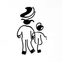 grandpa and grandson tattoo design idea