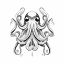 octopus holding chef knife tattoo design idea
