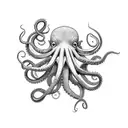 octopus holding chef knife tattoo design idea