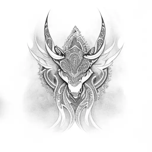 Paisley tribal  tattoo design idea