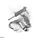 cornucopia, flintlock rifle tattoo design idea