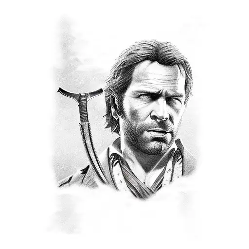 Arthur Morgan from Red dead Redemption 2 tattoo design idea