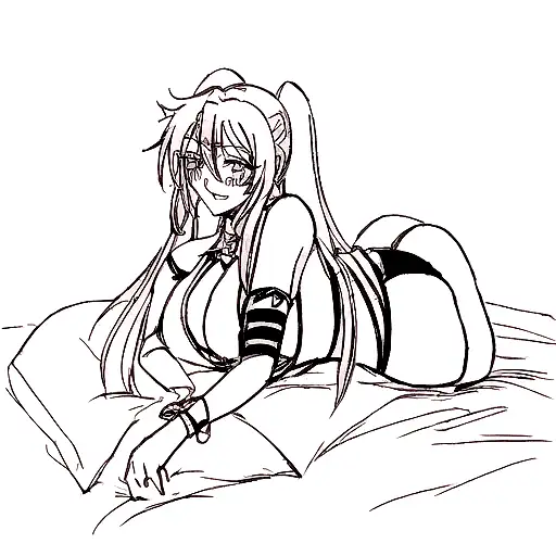 A sexy tattoo with Akeno from highschool dxd and the love hashira from demon slayer. tattoo design idea