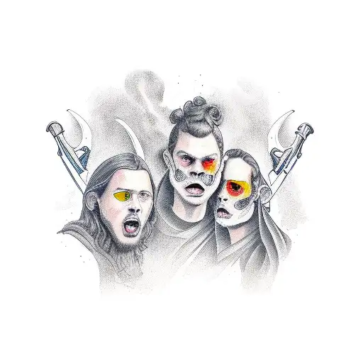 three musketeers tattoo design idea