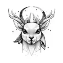 table mountain, magpie, springbok tattoo design idea