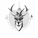 table mountain, magpie, springbok tattoo design idea