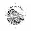 table mountain tattoo design idea