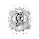 Croissant tattoo design idea