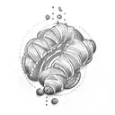 Croissant tattoo design idea