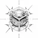 the matrix dial caliper tattoo design idea
