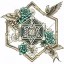 metatron cube tattoo design idea