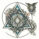 metatron cube tattoo design idea