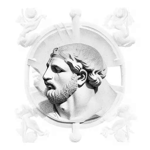 Greek philosophy tattoo design idea