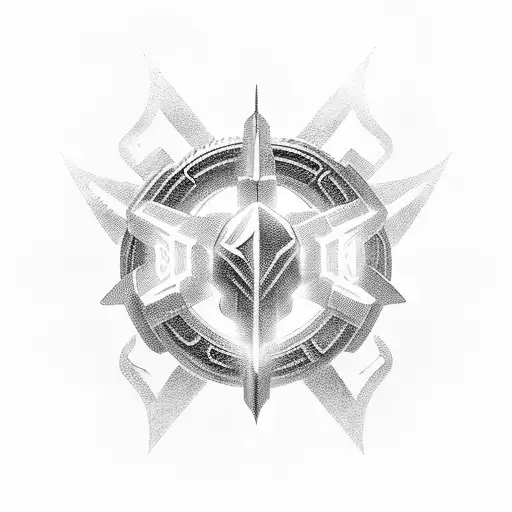 halo energy sword tattoo design idea