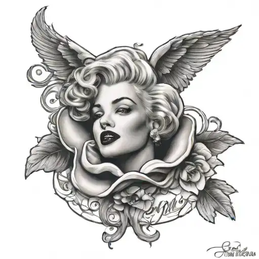 marylin name tattoo tattoo design idea