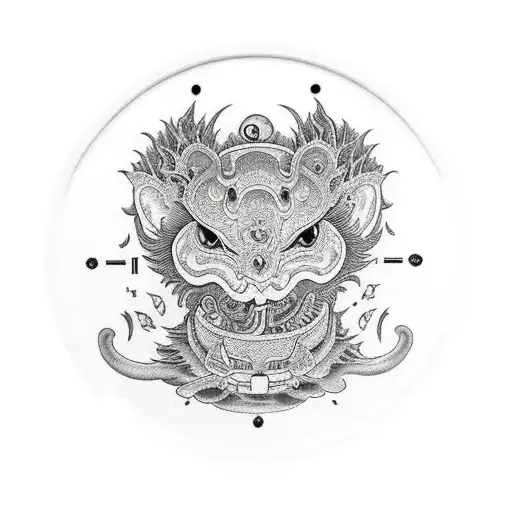 boy bag moon sandclock tattoo design idea