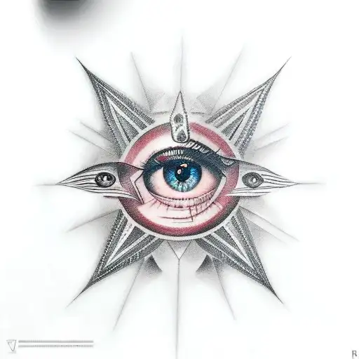 Eye of Ra tattoo design idea