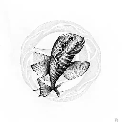 flying fish tattoo design idea