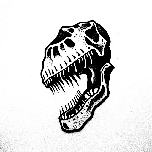 Dinosaur skeleton  tattoo design idea