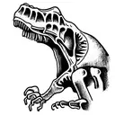 Dinosaur skeleton  tattoo design idea