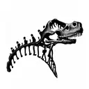 Dinosaur skeleton  tattoo design idea